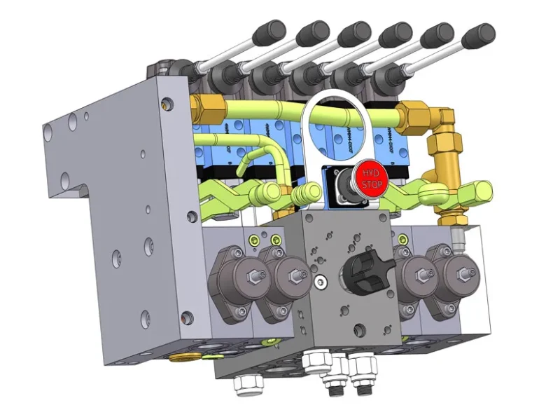 hydraulic valve for QDS bolter 3D view